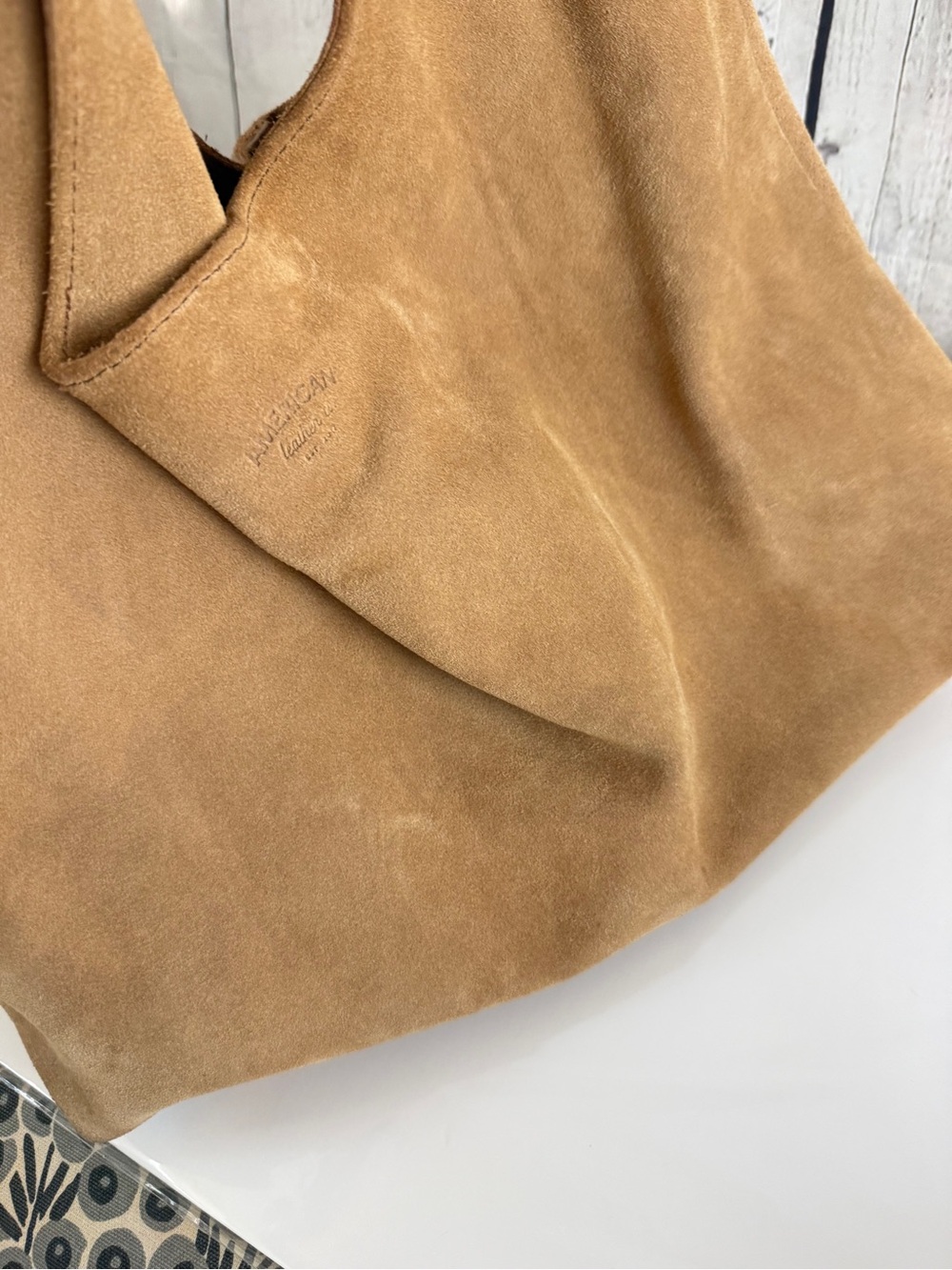 American Leather Co. Gables Suede Hobo - Picture 11 of 13